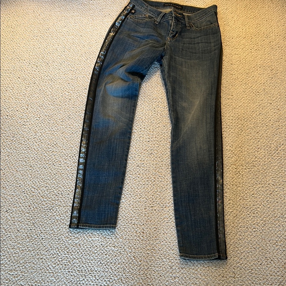 Embellished 5 pocket jeans